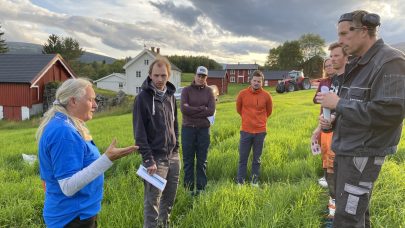 Markdag fersk fjellbonde 2024 Torhld Svisdal Mjoen informerer om grasartene vare