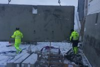 Montering av veggelementer i gjodselkjeller Foto Svanhild Sandnes