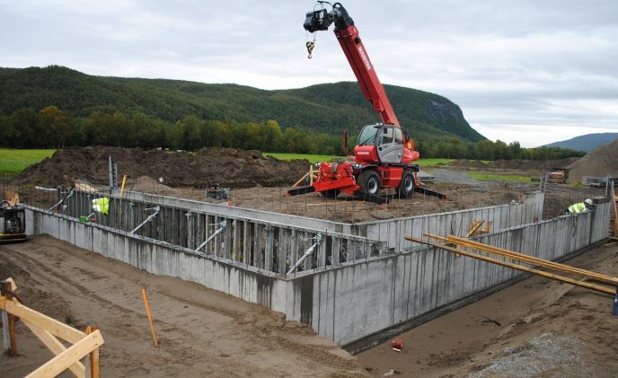 Fig. 2. Grunn- og betongarbeid i godt gjenge. Illustrasjonsfoto Svein Johnsen