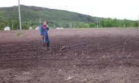 Gardbruker Svein Klausen pa arealet som trenger dreneringstiltak Foto Ragnhild Renna