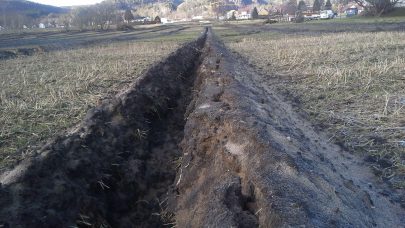 AG grodt drenering per Try sogne apen groft vinter 1